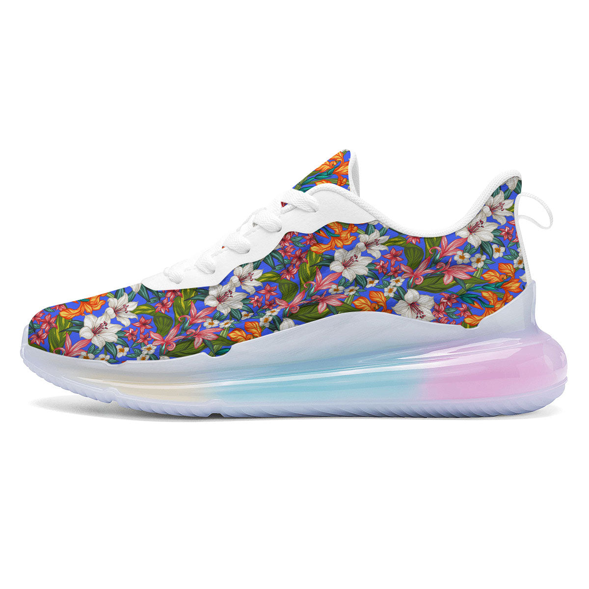 Flower Aloha Hawaiian Print Running Sneakers-grizzshop