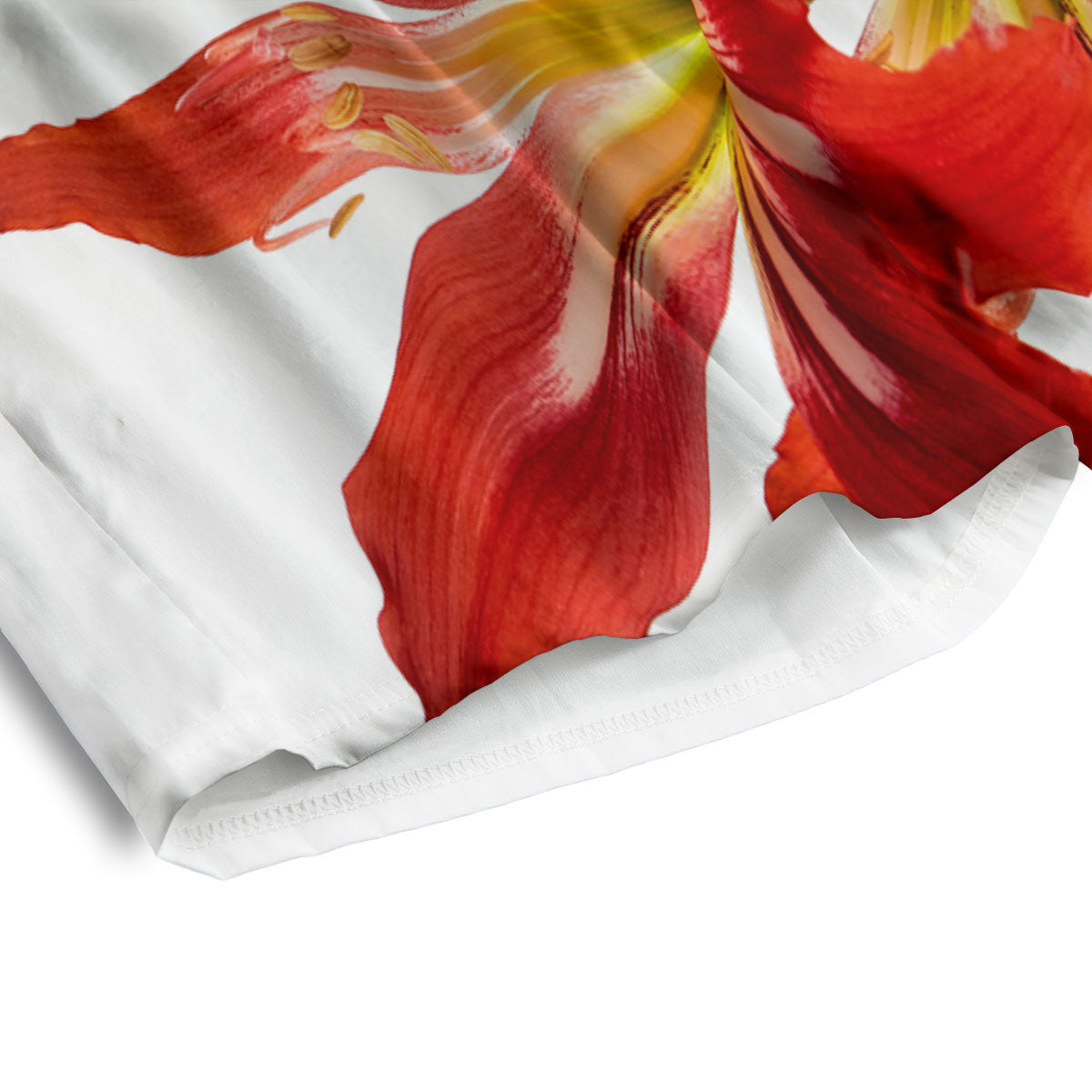 Flower Amaryllis Print Men's Athletic Shorts