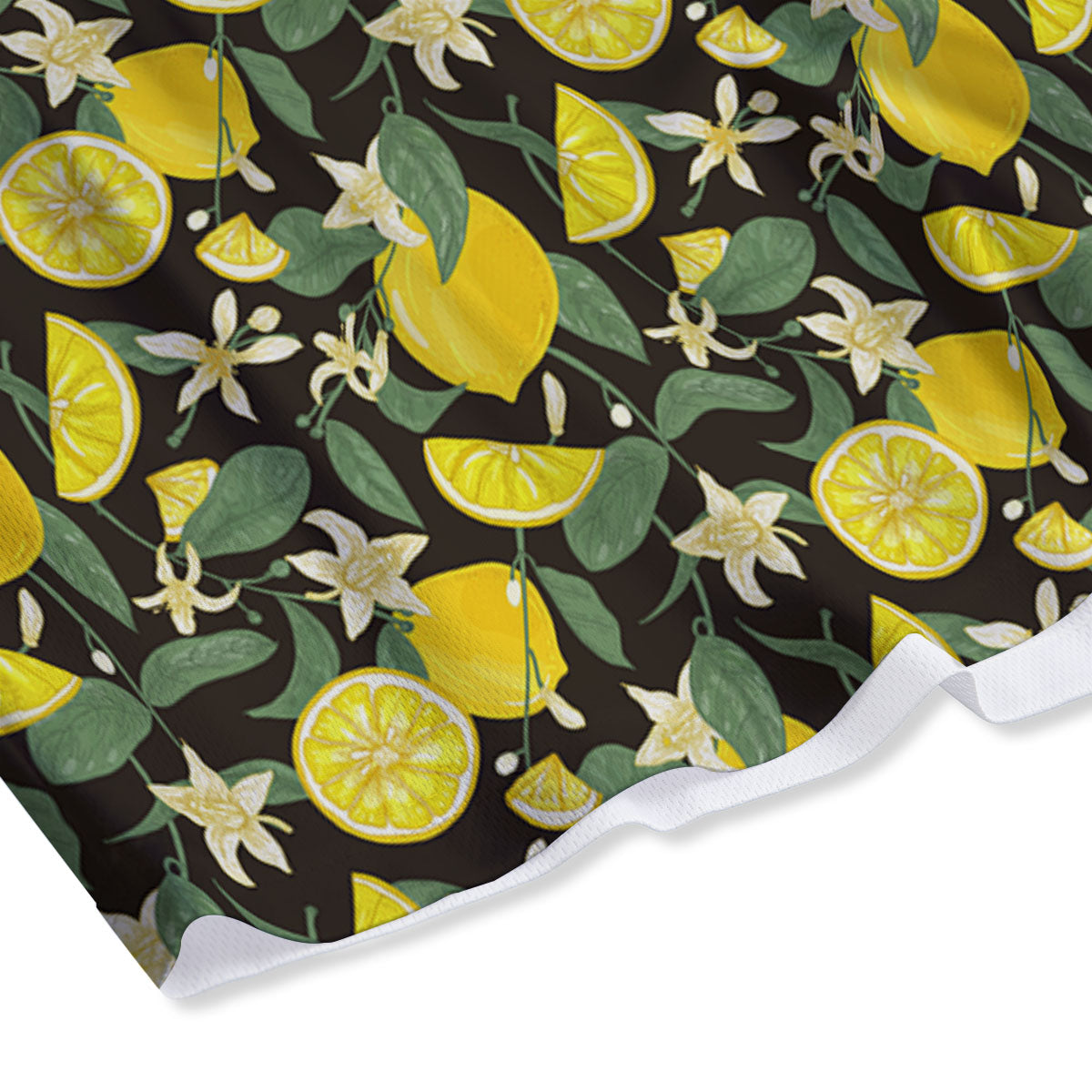 Flower And Lemon Print Pattern Mesh Shorts-grizzshop