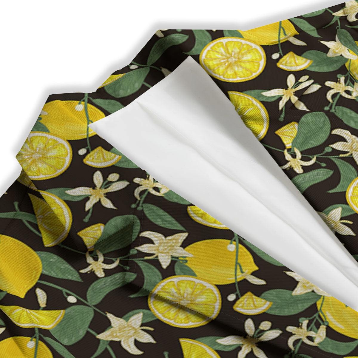 Flower And Lemon Print Pattern Women's Blazer-grizzshop