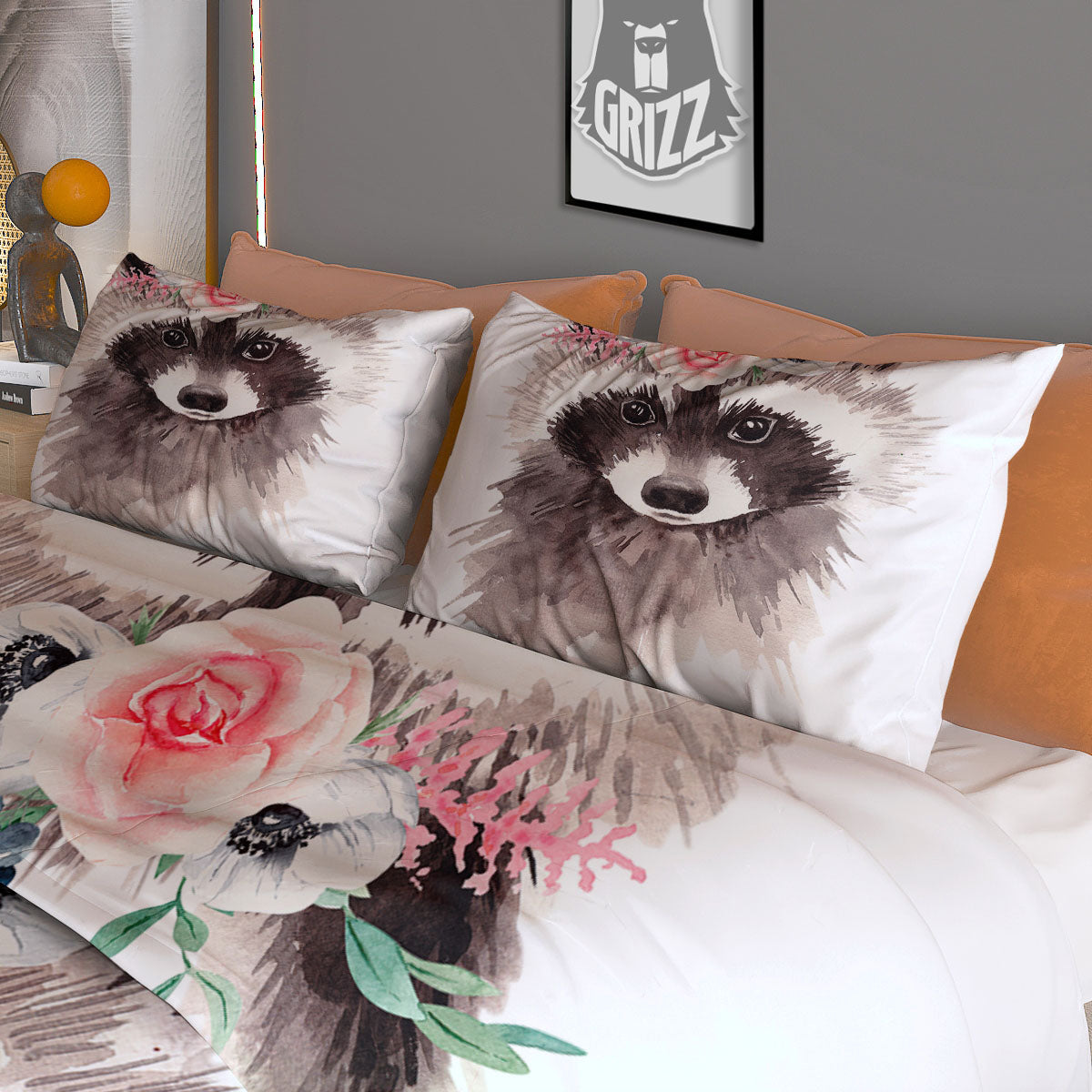 Floral Sweet Pea Print Pattern Duvet Cover Bedding Set