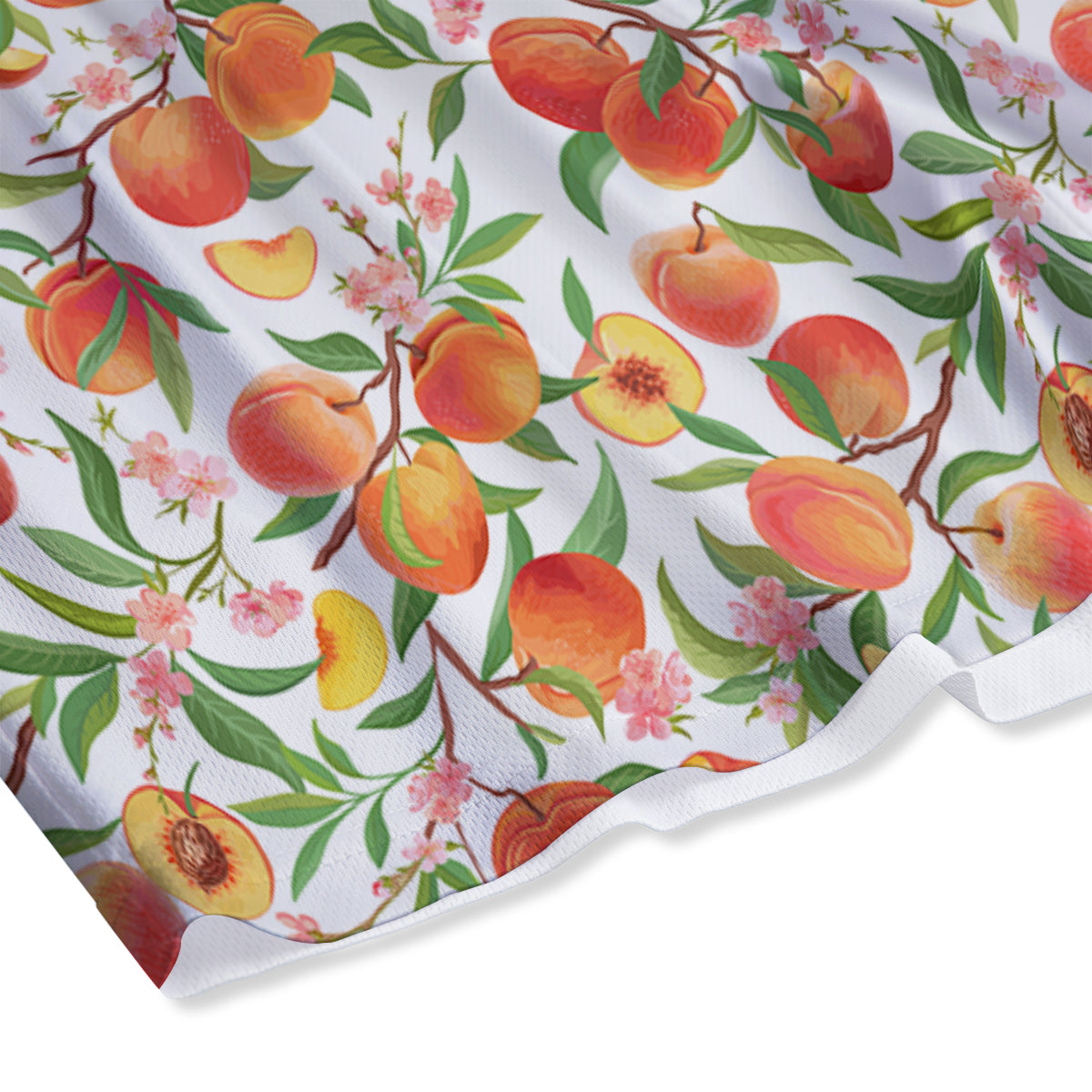 Flower Apricot And Print Pattern Mesh Shorts-grizzshop