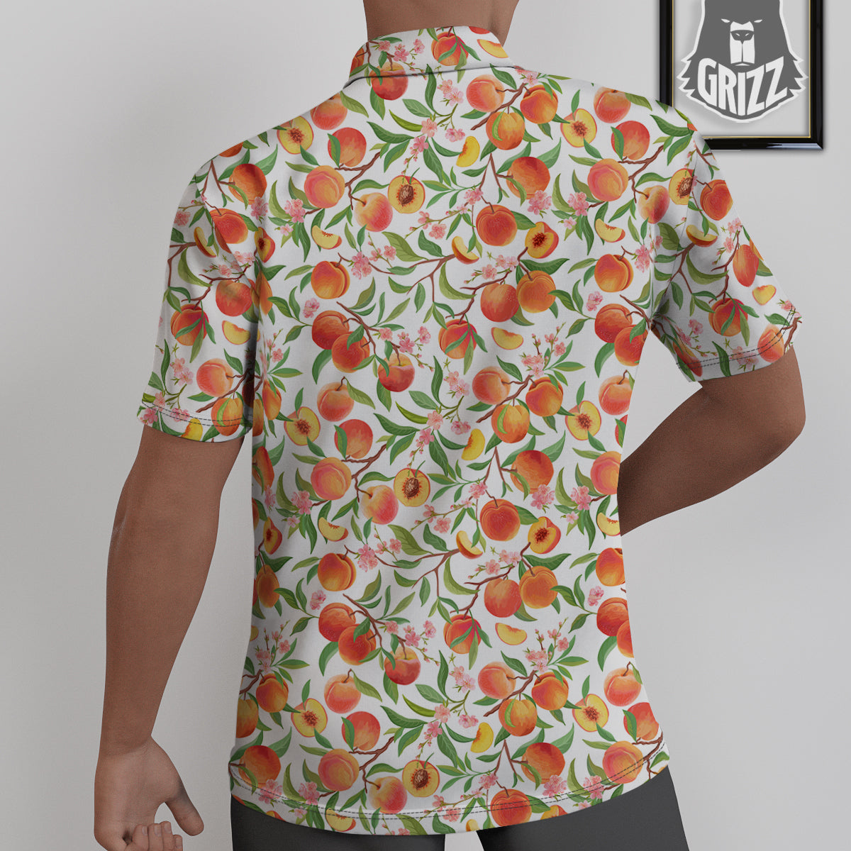 Flower Apricot And Print Pattern Untucked Shirts-grizzshop