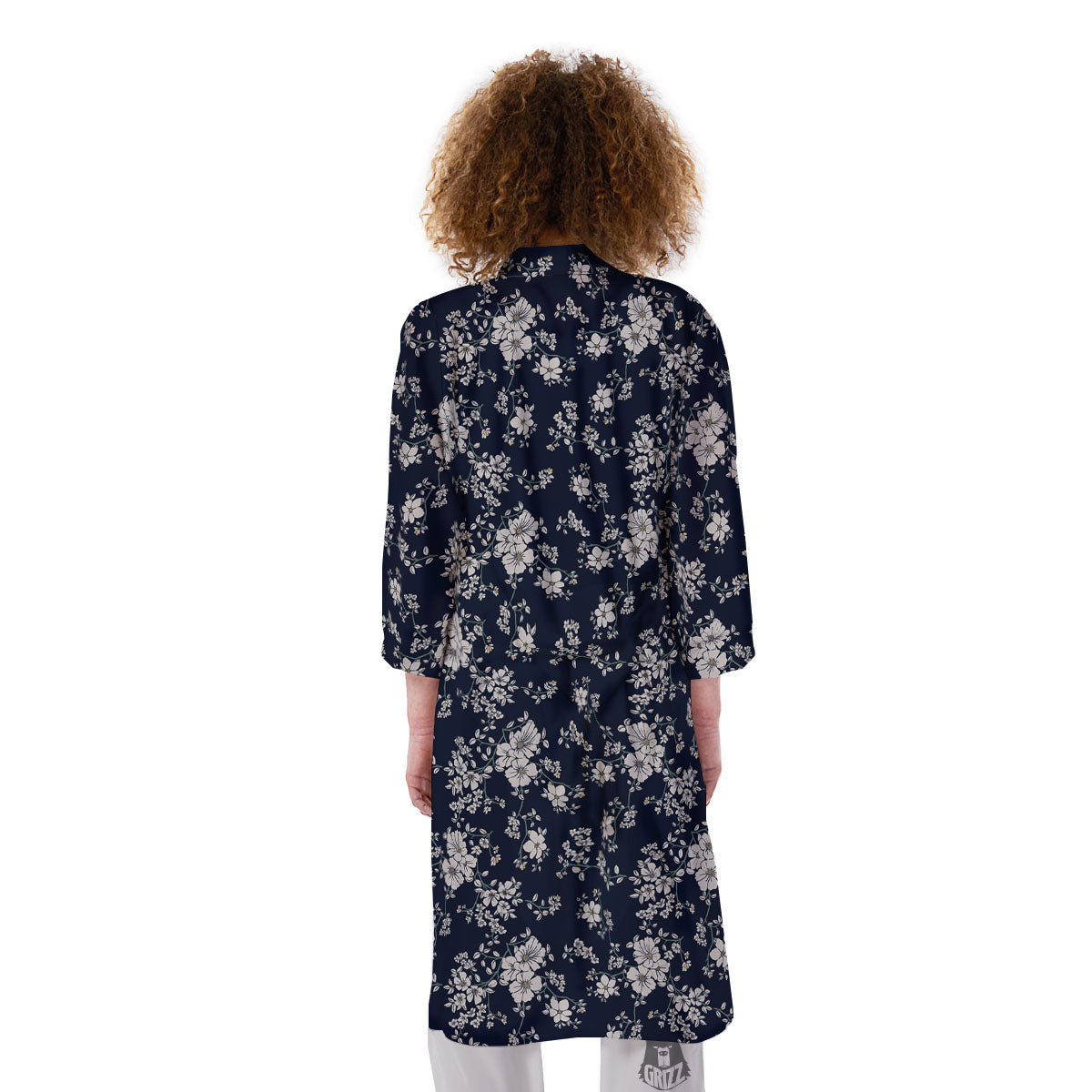 Flower Blossom Floral Print Pattern Kimono-grizzshop