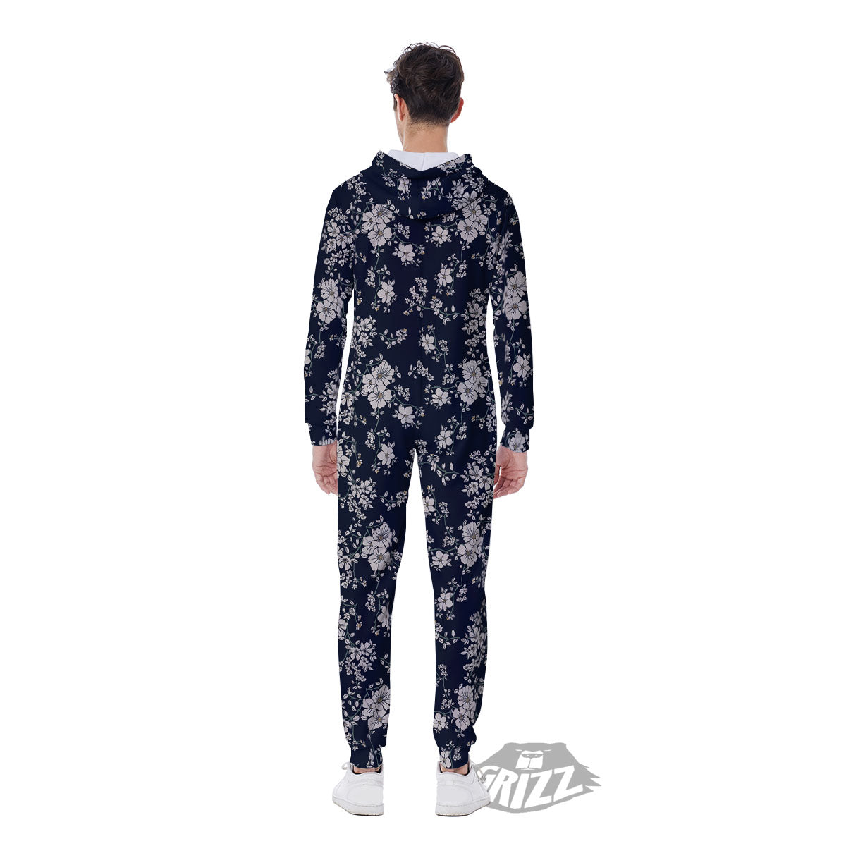 Flower Blossom Floral Print Pattern Men's Jumpsuit-grizzshop