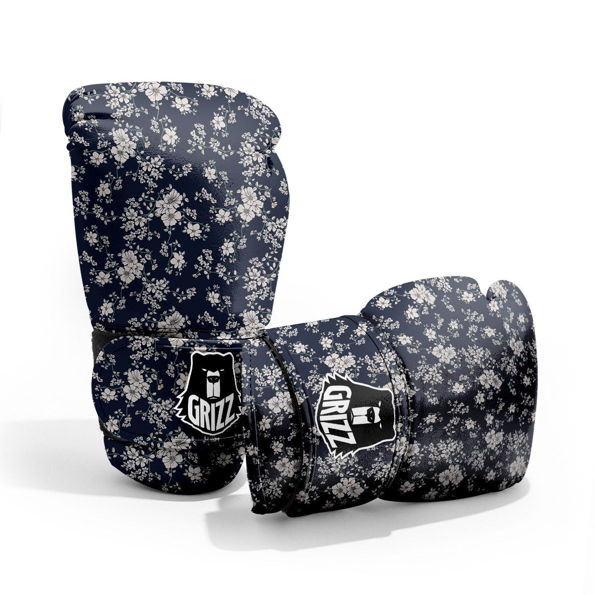 Flower Blossom Floral Print Pattern Sparring Gloves-grizzshop
