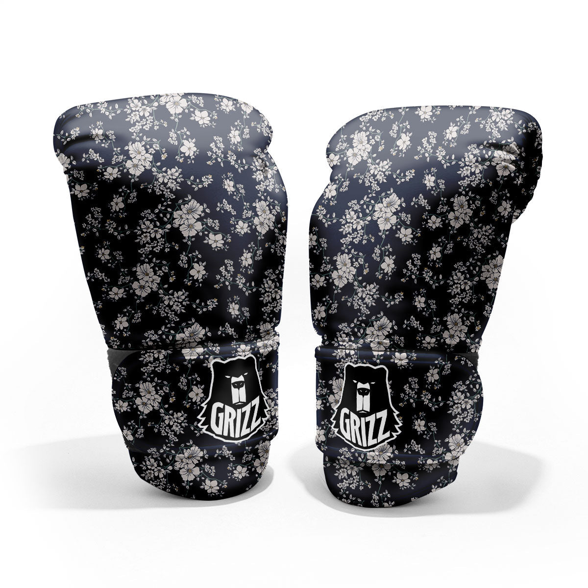 Flower Blossom Floral Print Pattern Sparring Gloves-grizzshop