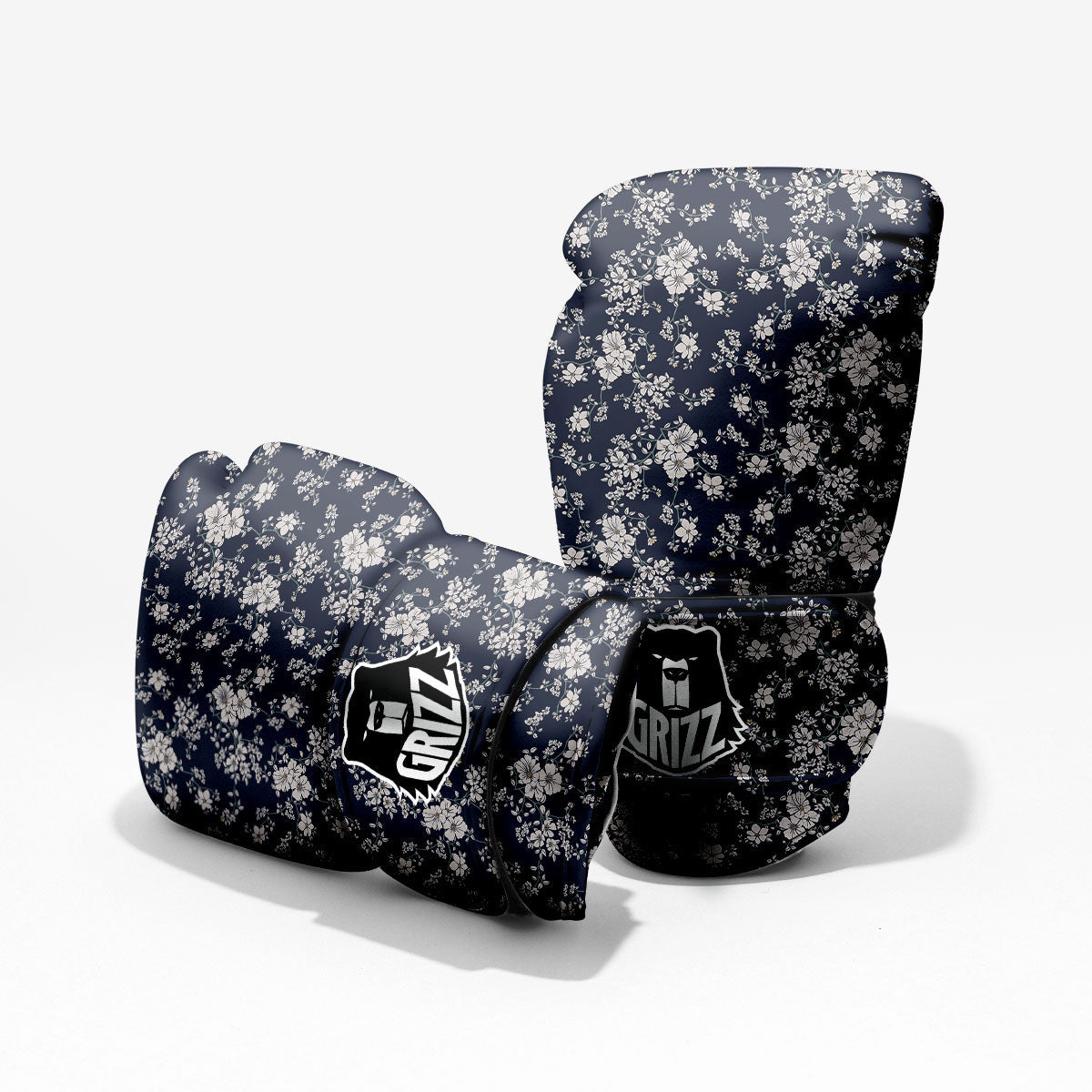 Flower Blossom Floral Print Pattern Sparring Gloves-grizzshop