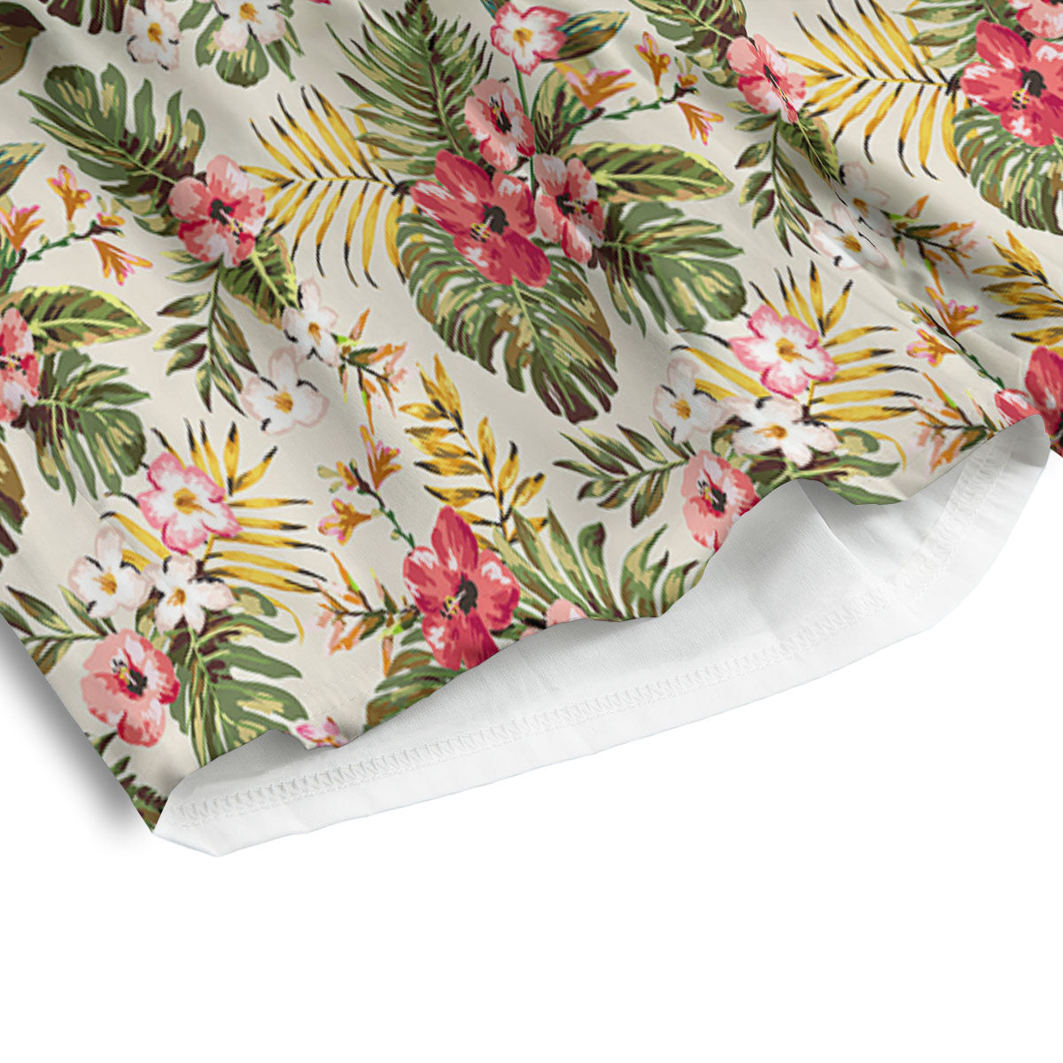 Flower Blossom Tropical Print Pattern Men's Athletic Shorts
