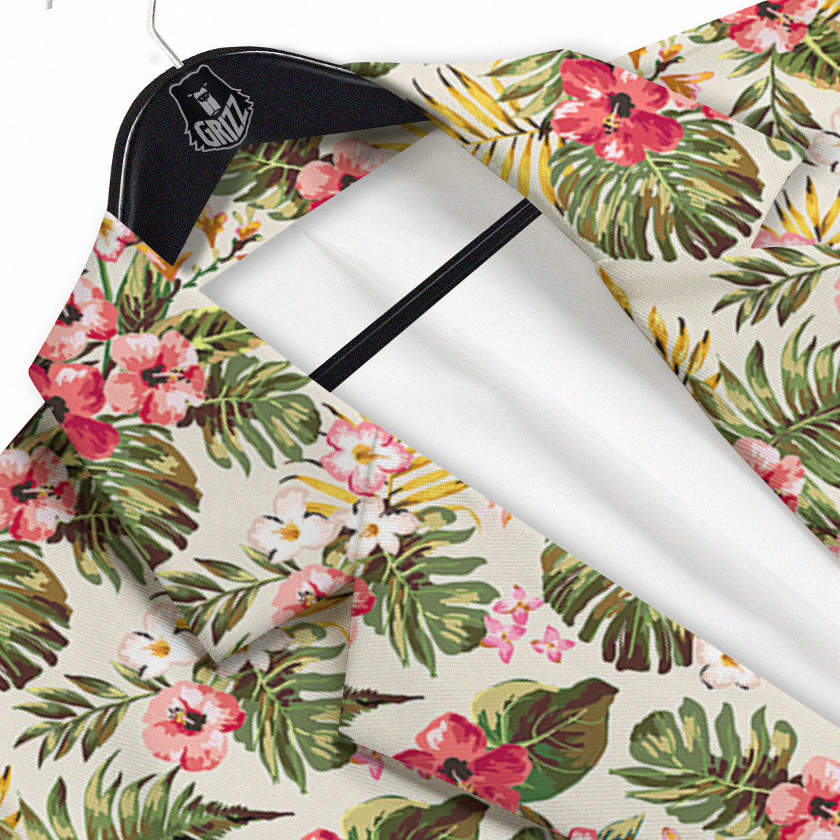 Flower Blossom Tropical Print Pattern Men's Sport Coat-grizzshop