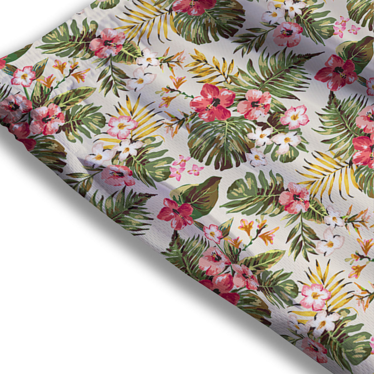 Flower Blossom Tropical Print Pattern Mesh Shorts-grizzshop