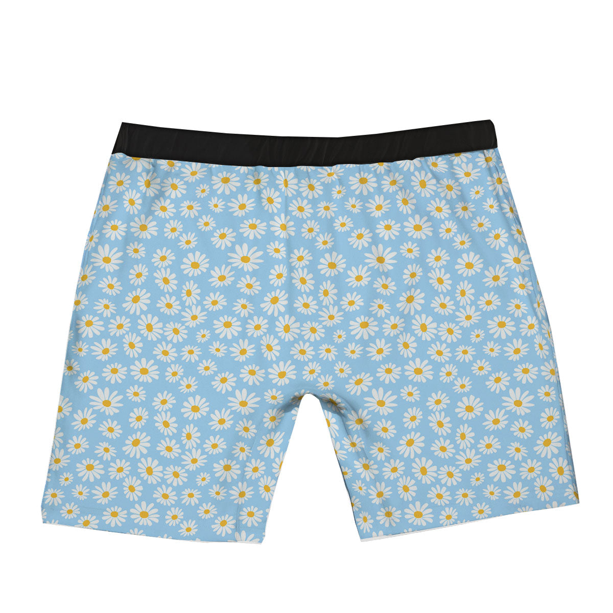 Flower Blue Daisy Print Pattern Boxer Briefs-grizzshop