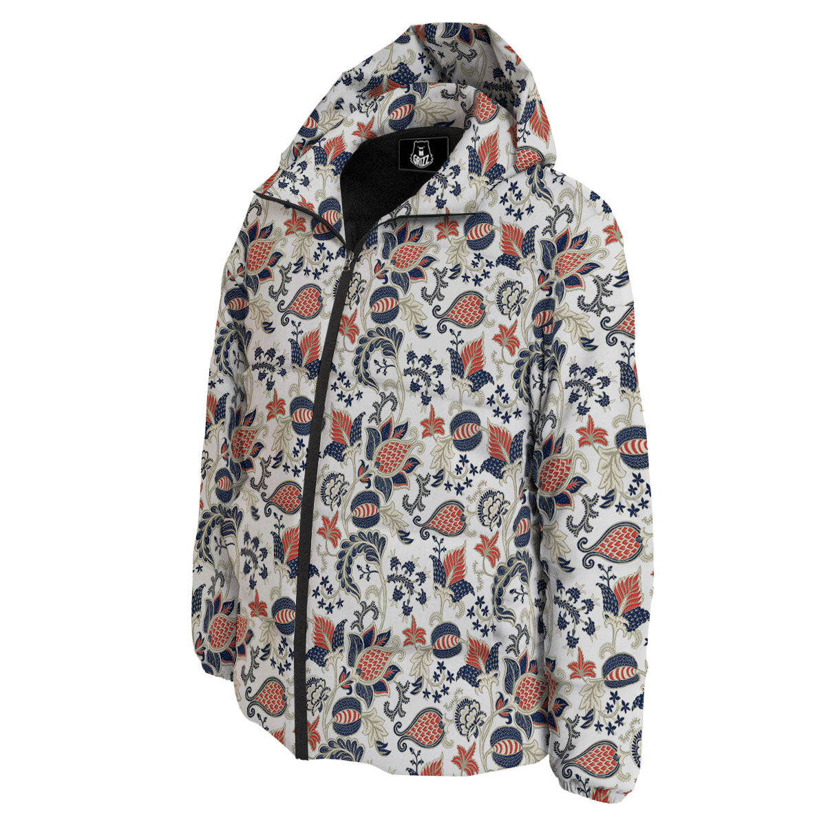 Flower Boho Paisley Print Pattern Down Jacket-grizzshop