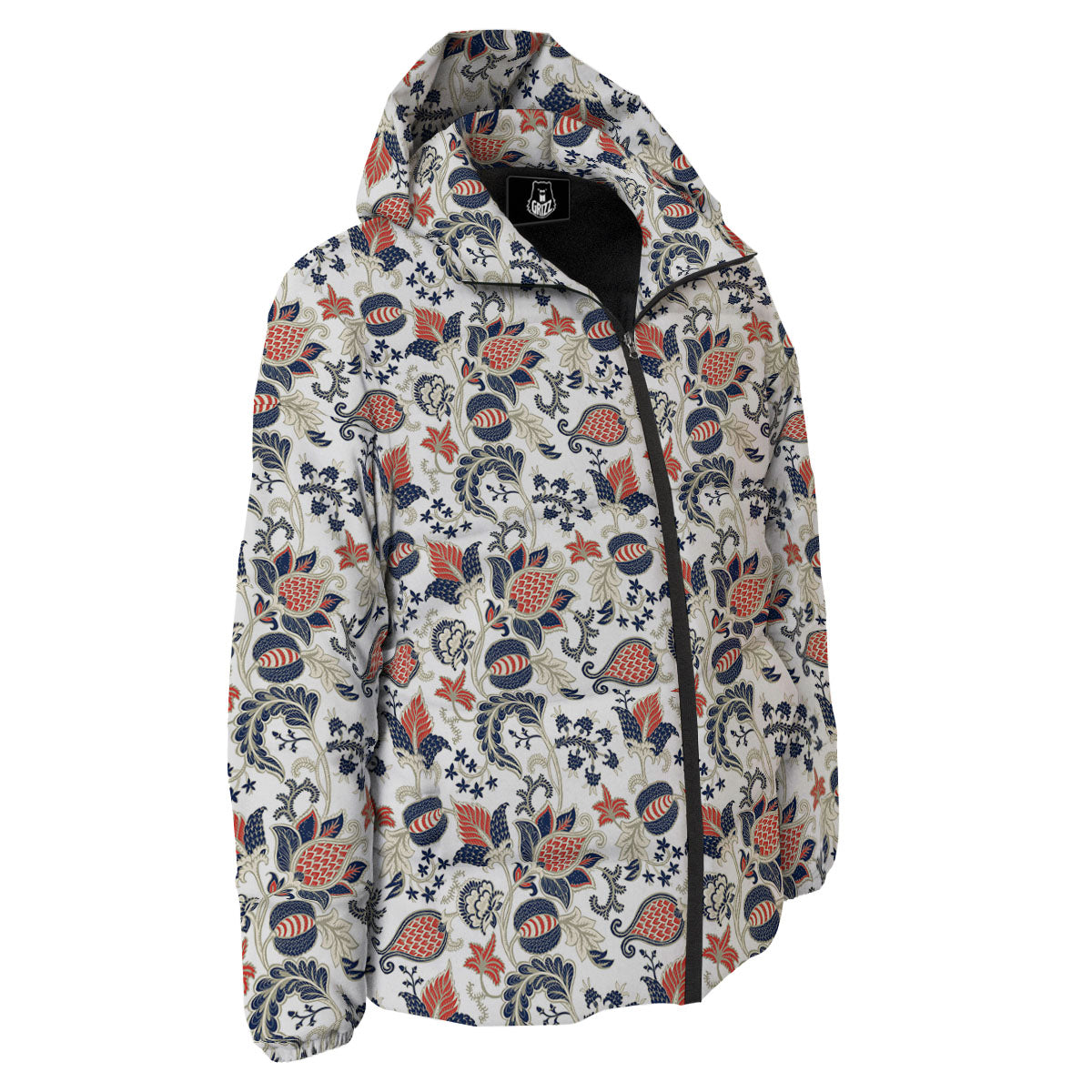 Flower Boho Paisley Print Pattern Down Jacket-grizzshop