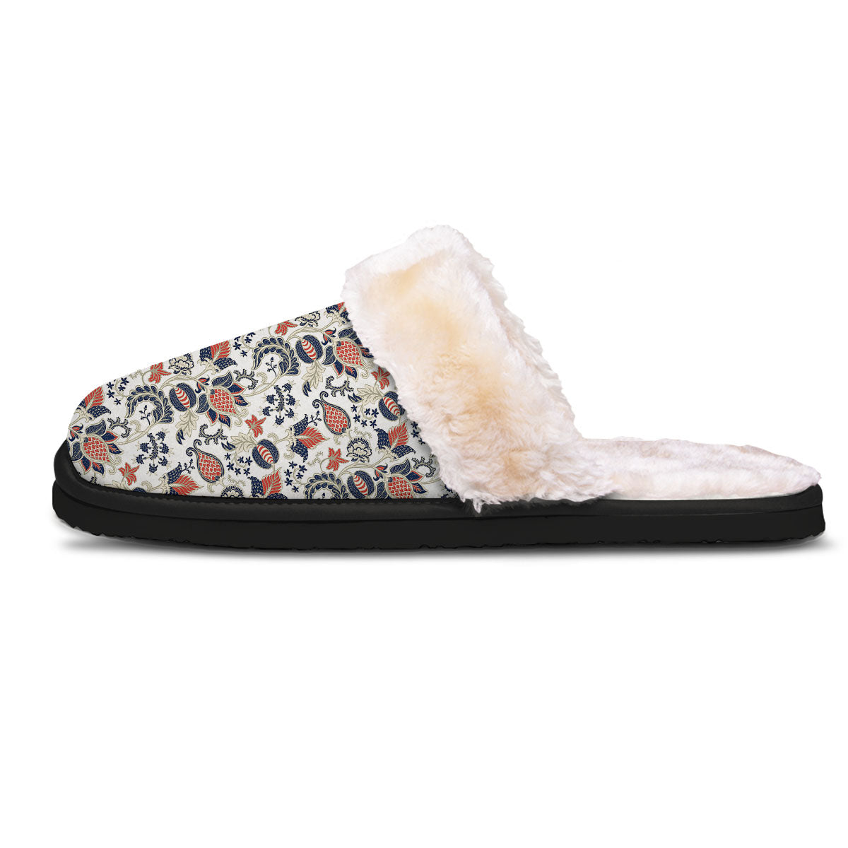 Flower Boho Paisley Print Pattern Slippers-grizzshop