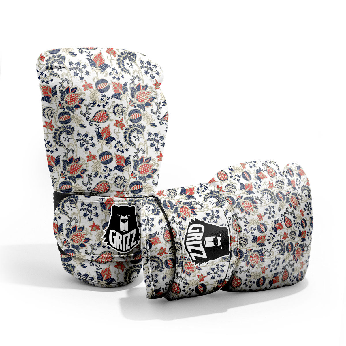Flower Boho Paisley Print Pattern Pro Boxing Glove