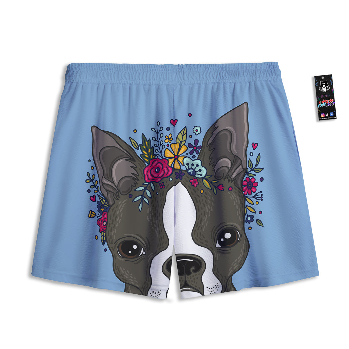 Fossil Dinosaur Print Pattern Mesh Shorts