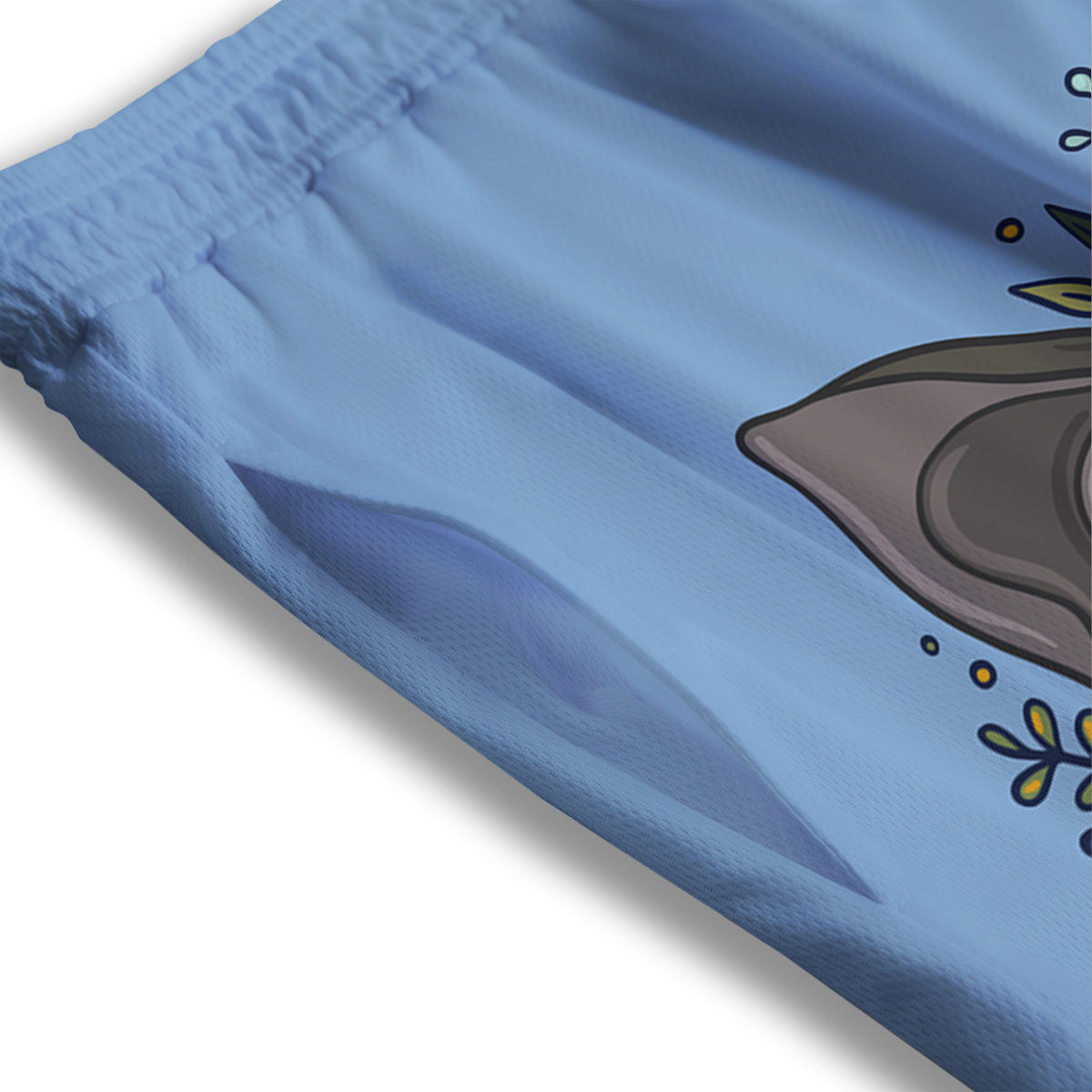 Fossil Dinosaur Print Pattern Mesh Shorts