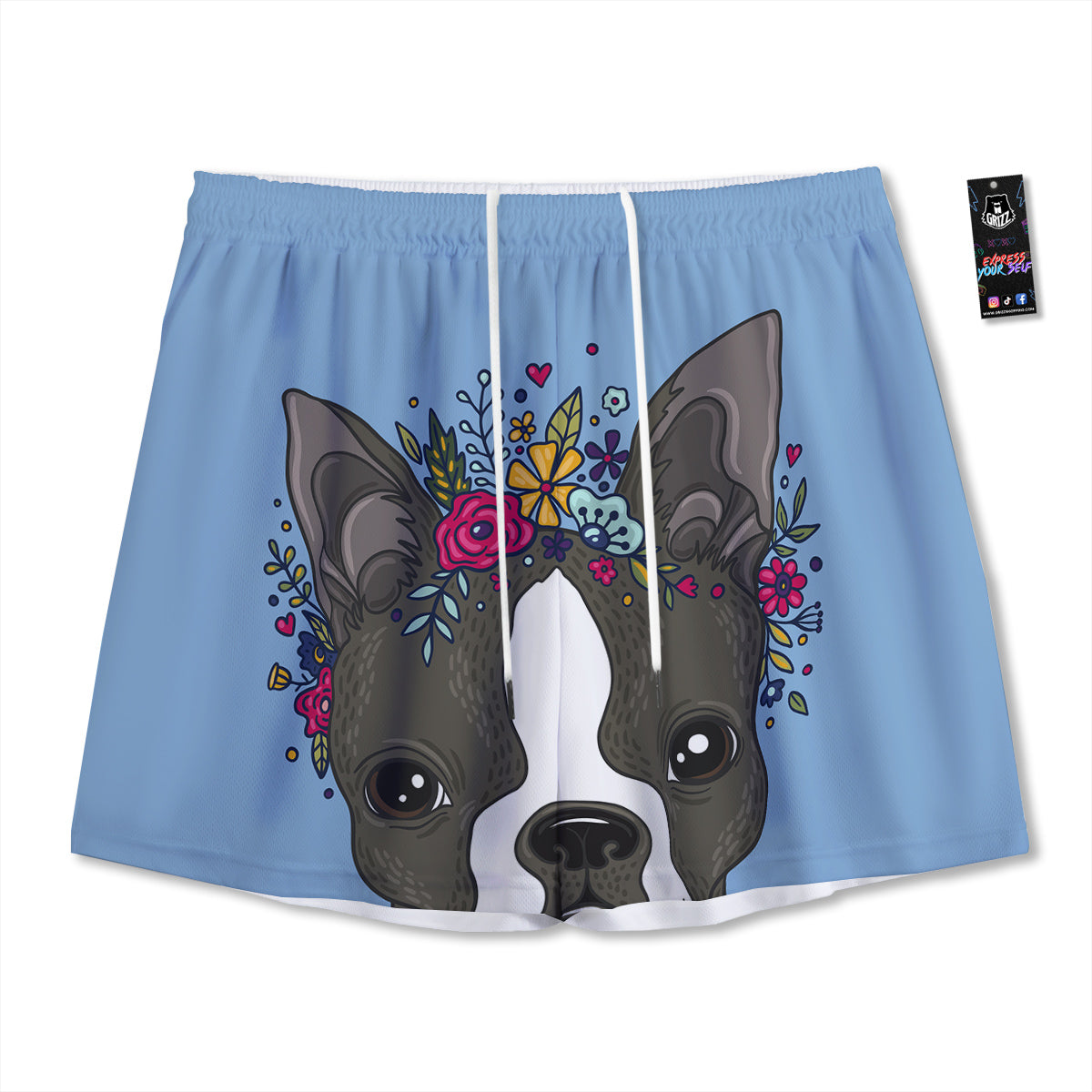 Fossil Dinosaur Print Pattern Mesh Shorts