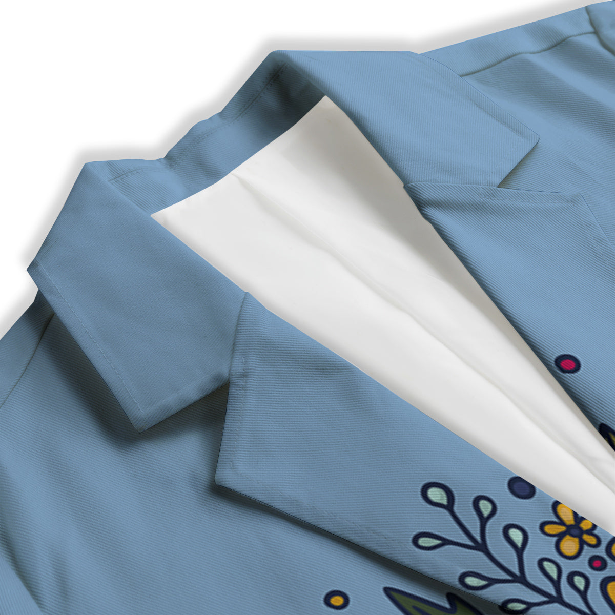 Flower Boston Terrier Cartoon Print Women's Blazer-grizzshop