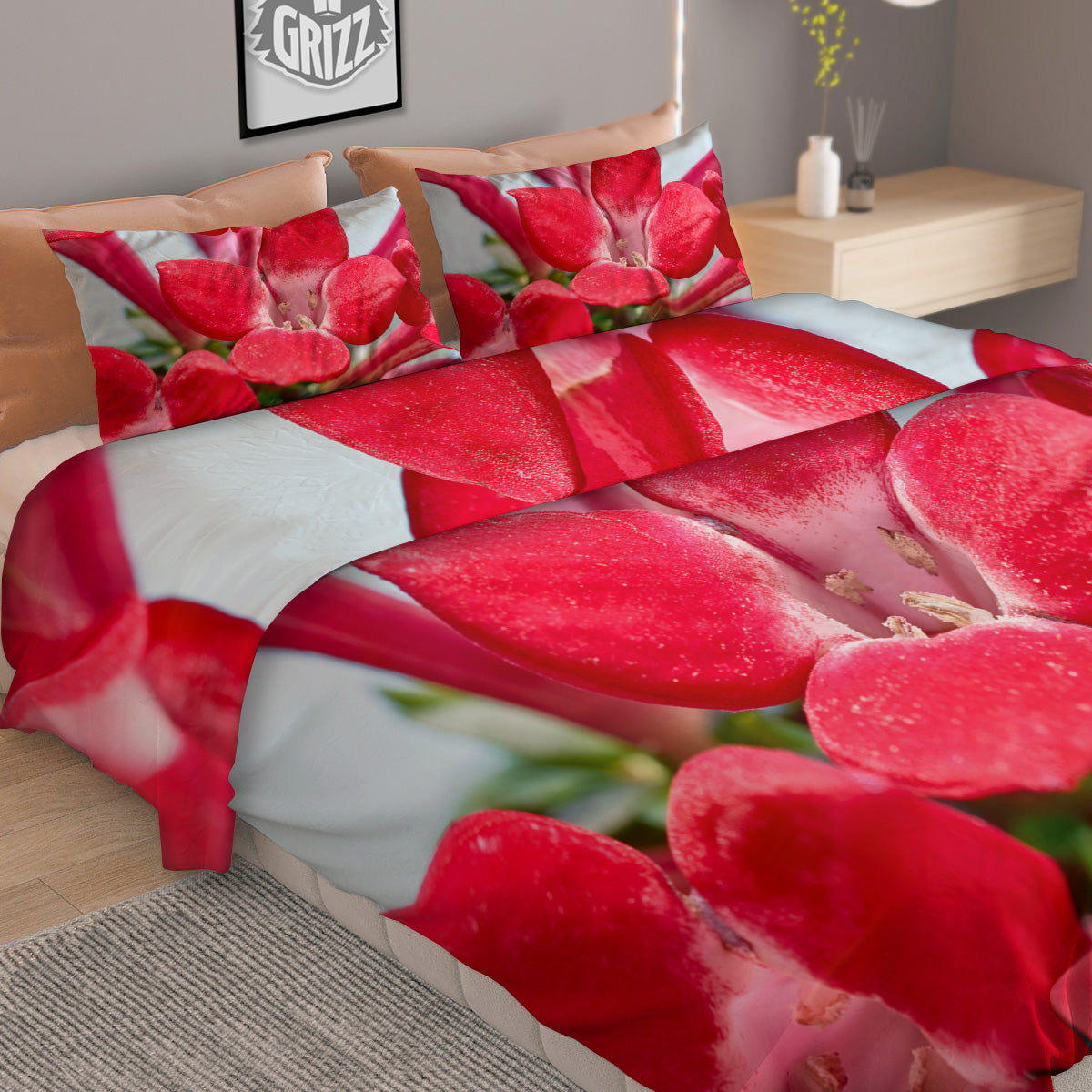 Fossil Fern Print Duvet Cover Bedding Set