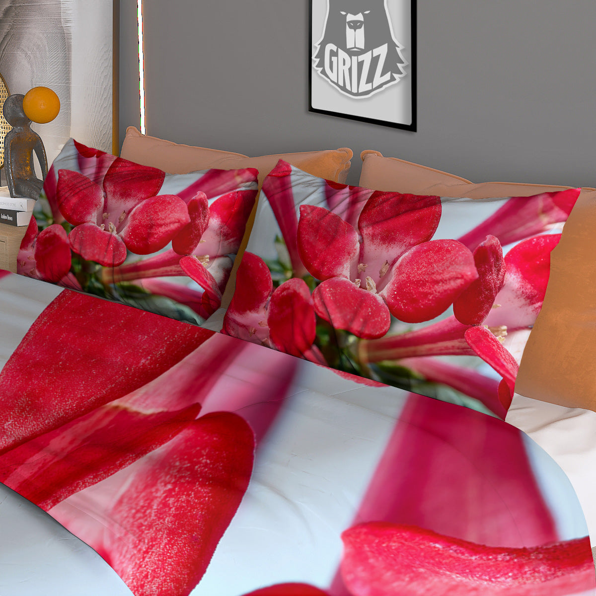 Fossil Fern Print Duvet Cover Bedding Set