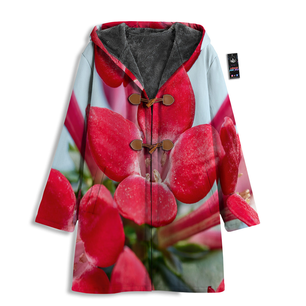 Flower Bouvardia Print Men's Windbreaker Jacket-grizzshop