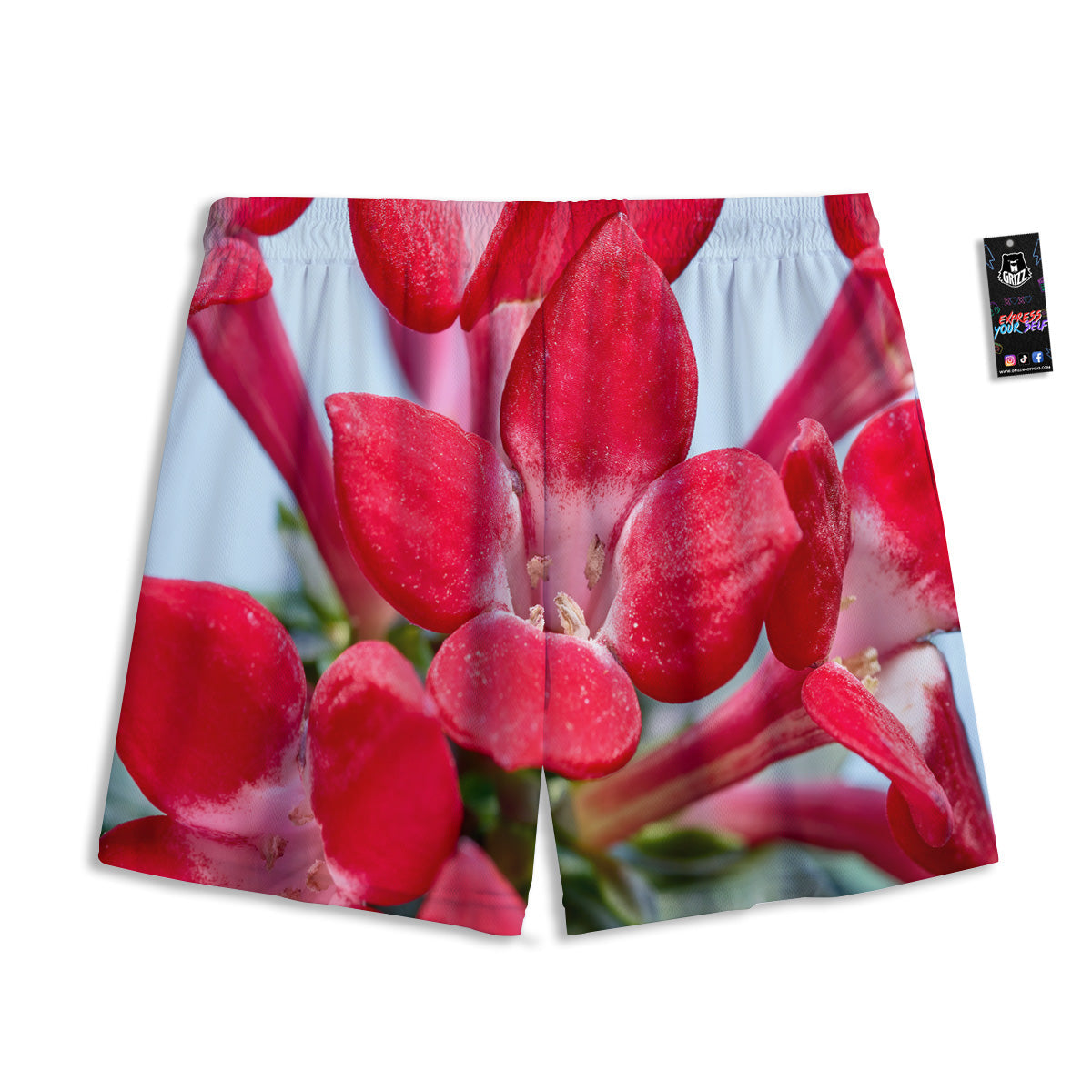 Fossil Fern Print Mesh Shorts