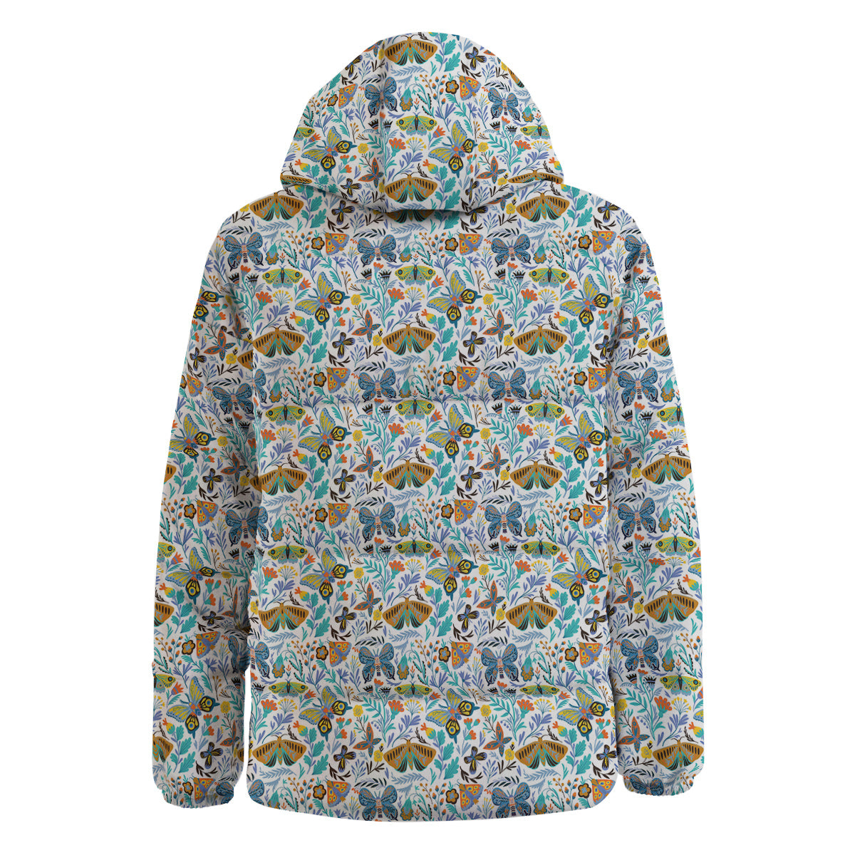 Flower Butterfly And Print Pattern Down Jacket-grizzshop