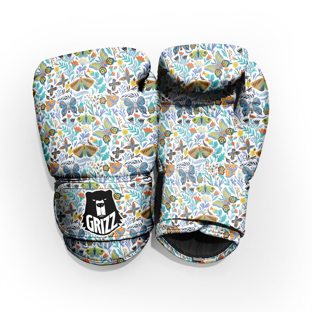 Flower Butterfly And Print Pattern Sparring Gloves-grizzshop