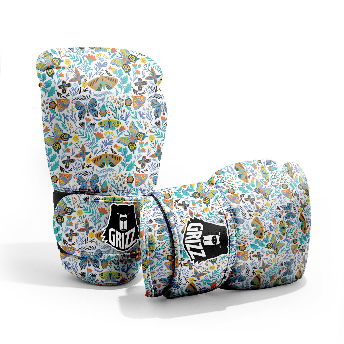 Flower Butterfly And Print Pattern Sparring Gloves-grizzshop