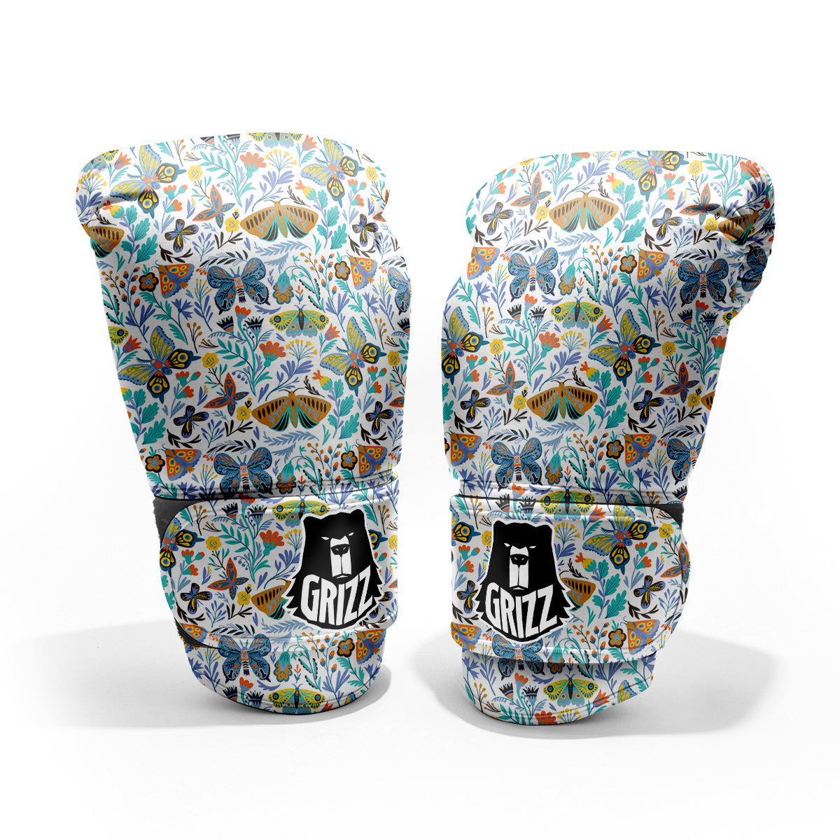 Flower Butterfly And Print Pattern Sparring Gloves-grizzshop