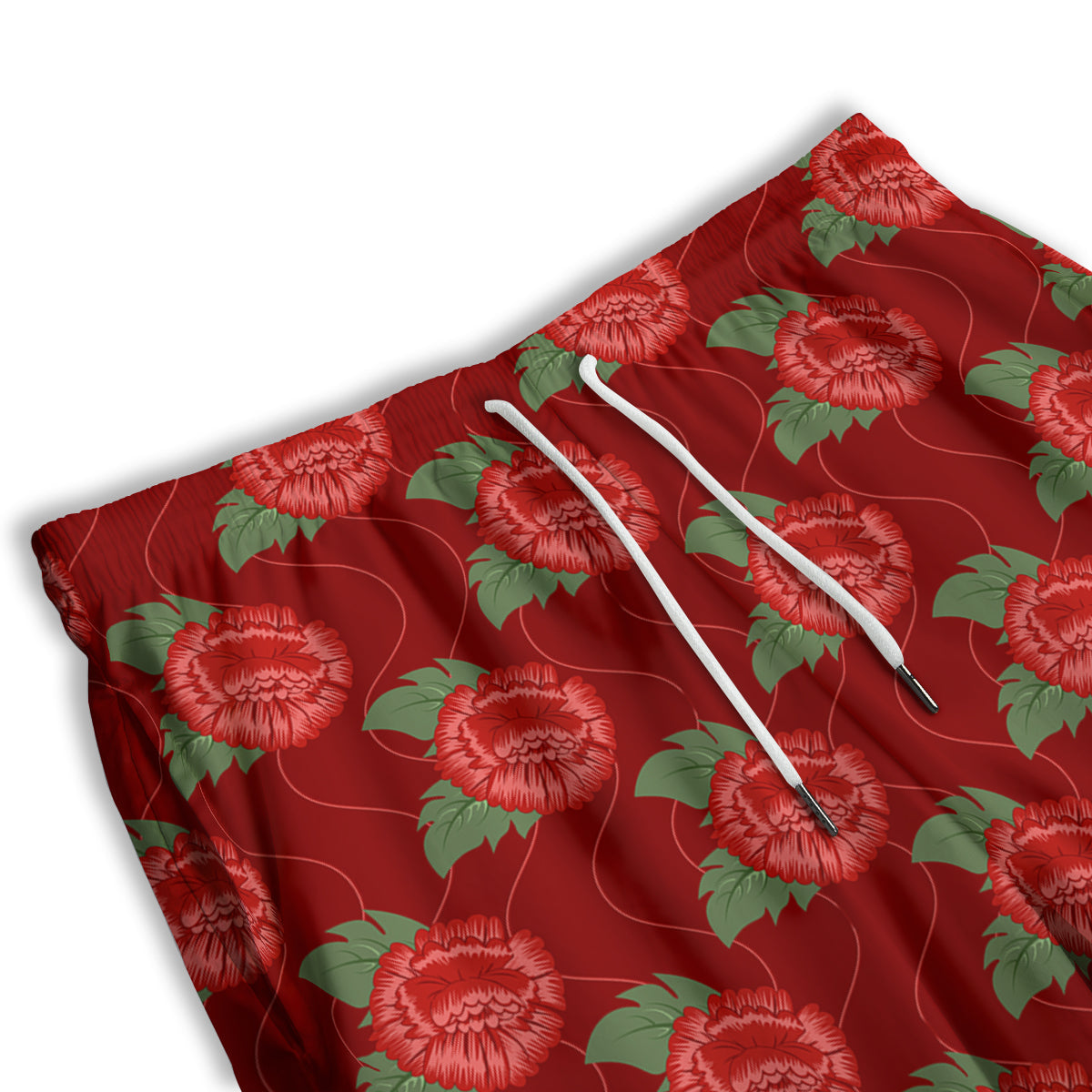 Flower Chinese Vintage Print Pattern Men's Athletic Shorts