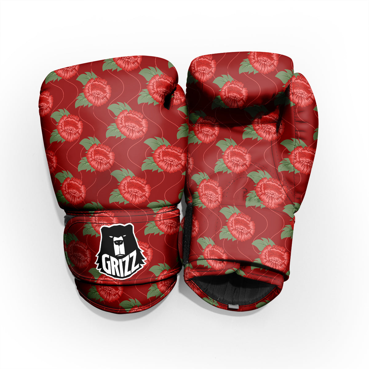 Flower Chinese Vintage Print Pattern Sparring Gloves-grizzshop