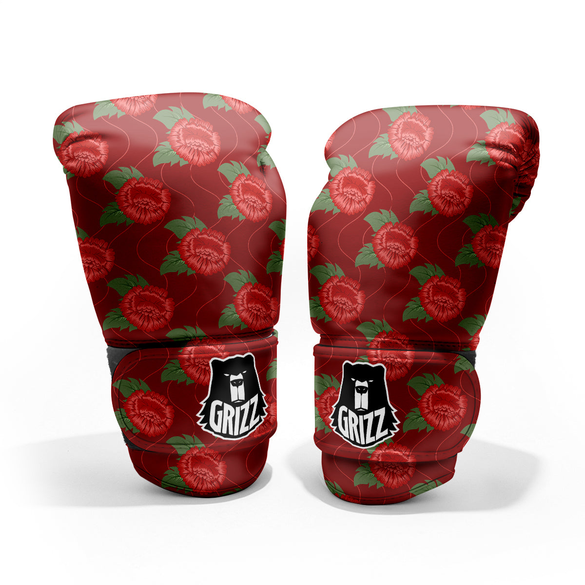 Flower Chinese Vintage Print Pattern Sparring Gloves-grizzshop