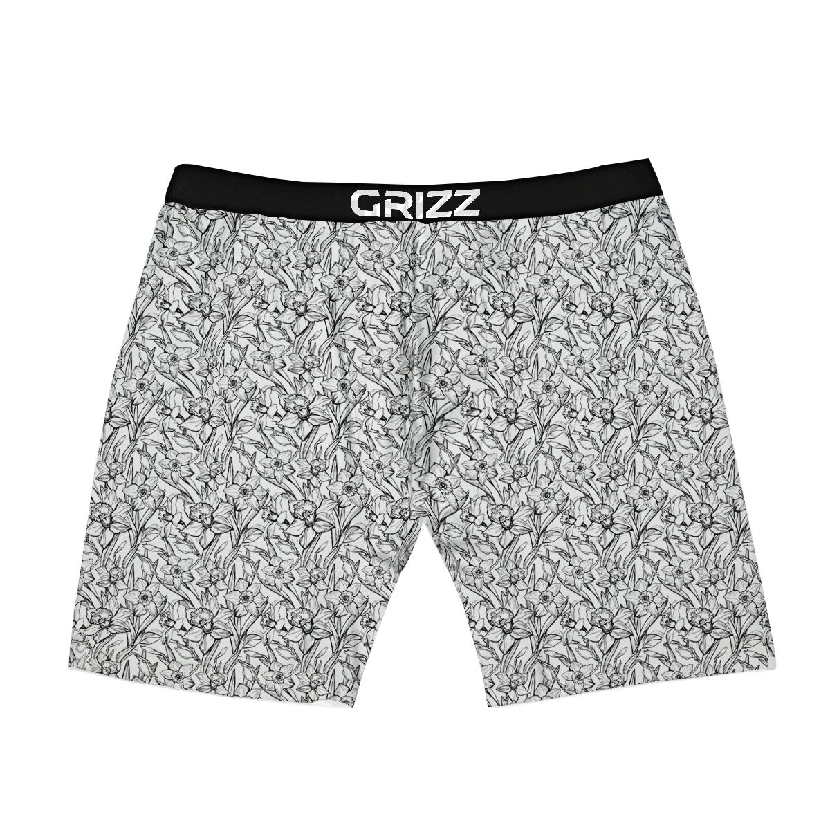 Flower Daffodil Drawing Print Pattern Boxer Briefs-grizzshop