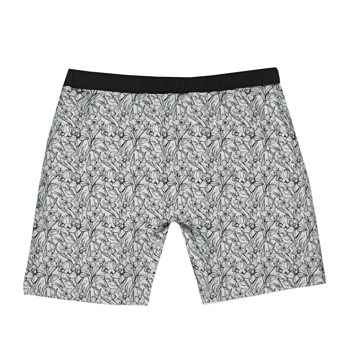 Flower Daffodil Drawing Print Pattern Boxer Briefs-grizzshop