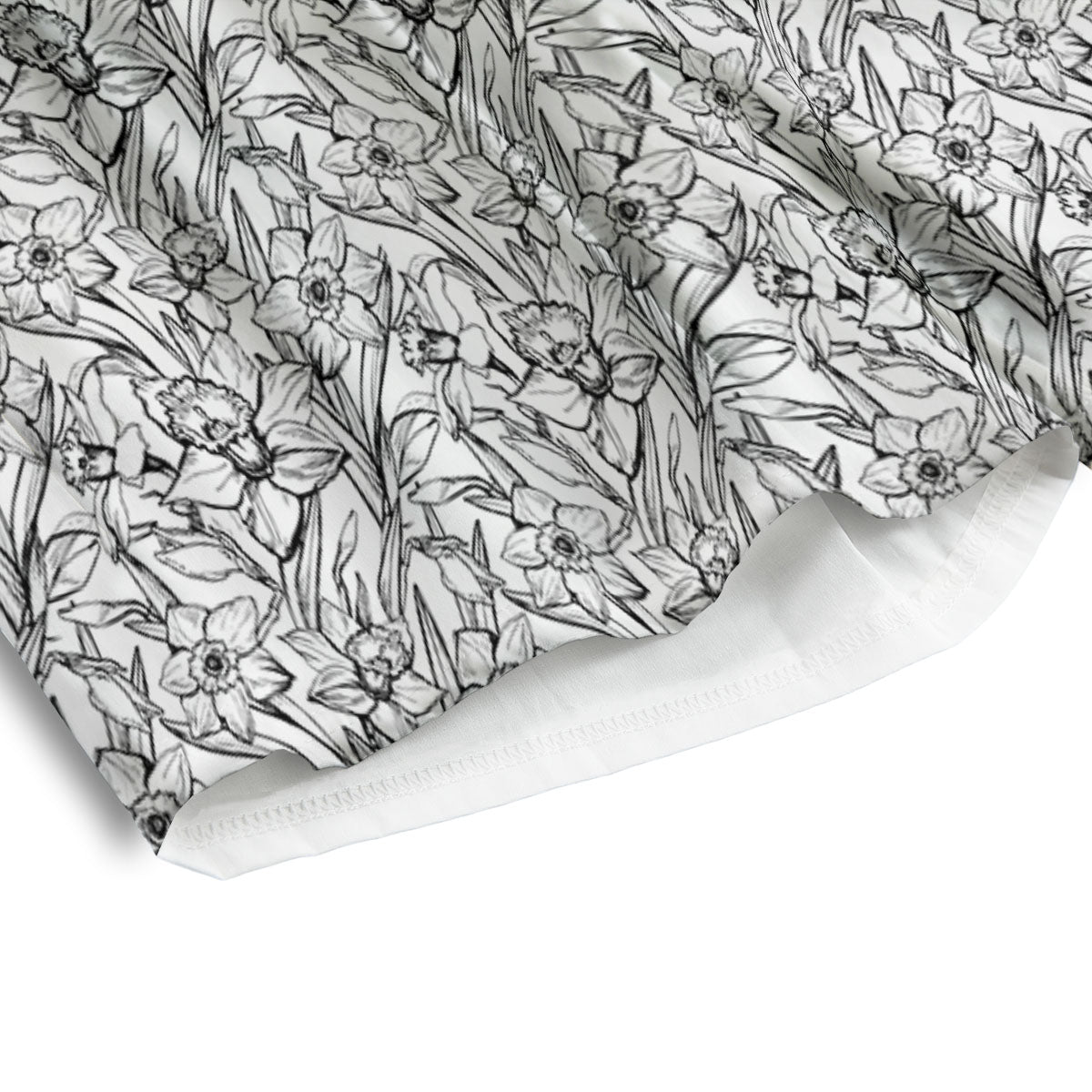 Flower Daffodil Drawing Print Pattern Men's Athletic Shorts-grizzshop