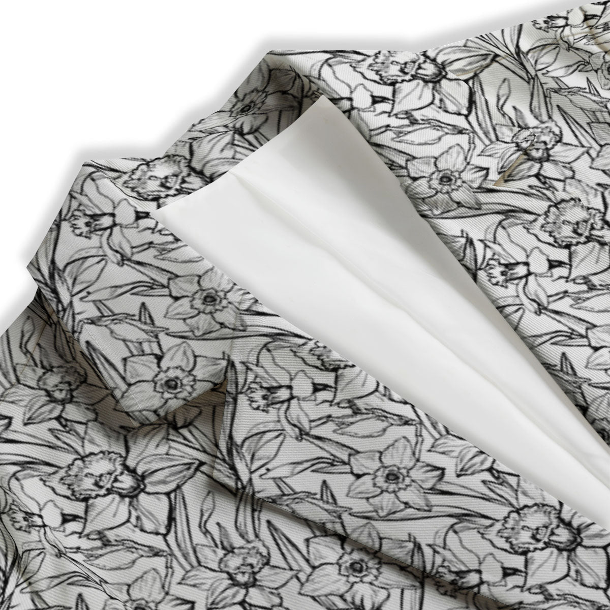 Flower Daffodil Drawing Print Pattern Women's Blazer-grizzshop