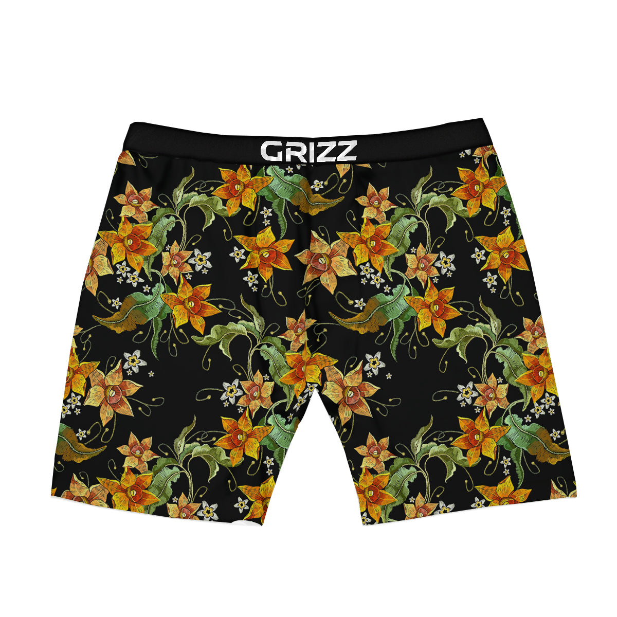 Flower Daffodil Vintage Print Pattern Boxer Briefs-grizzshop