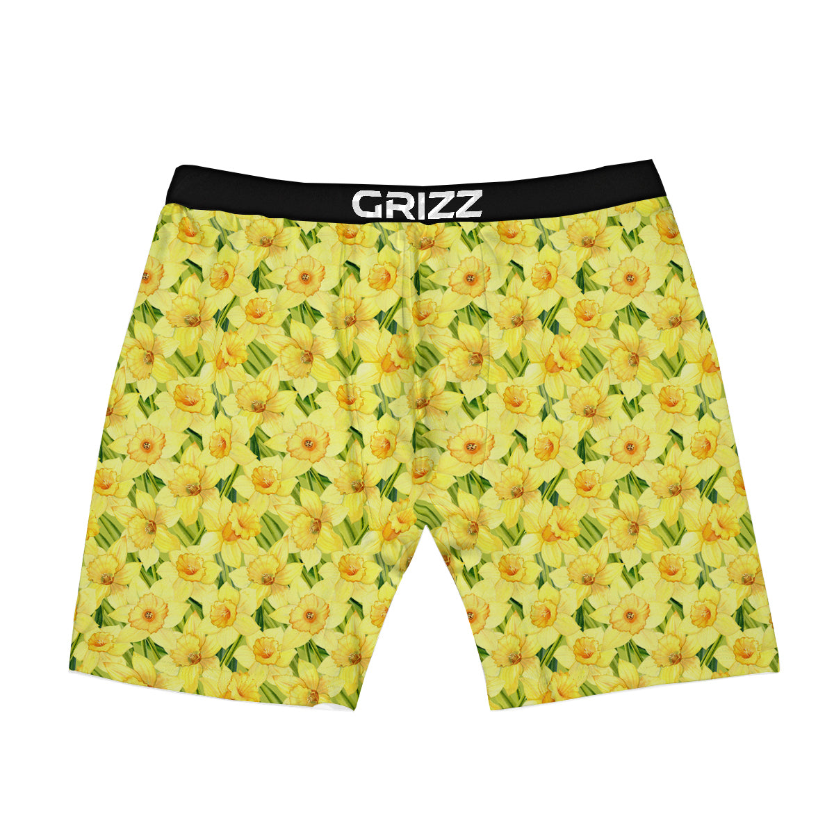 Flower Daffodil Watercolor Print Pattern Boxer Briefs-grizzshop