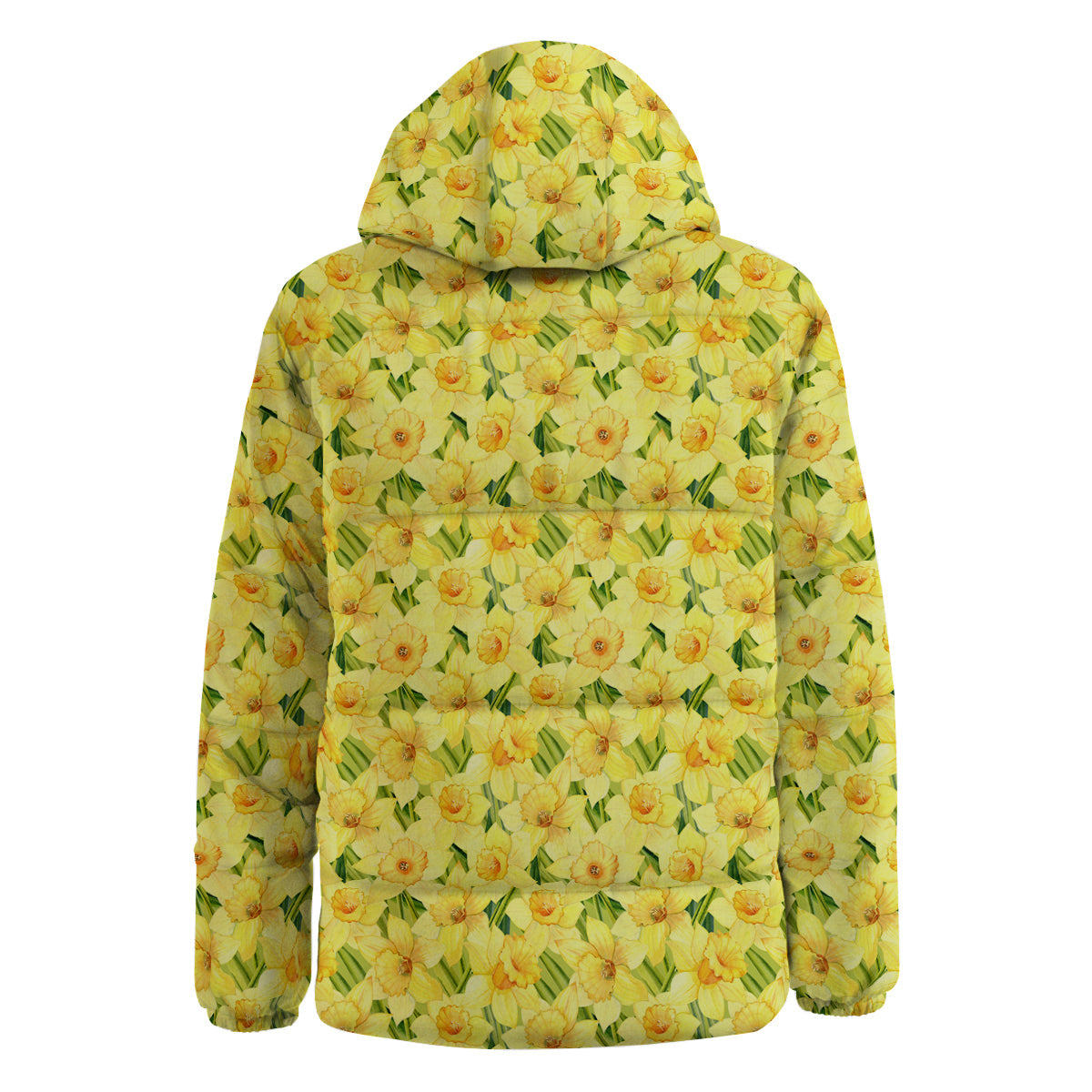 Flower Daffodil Watercolor Print Pattern Down Jacket-grizzshop