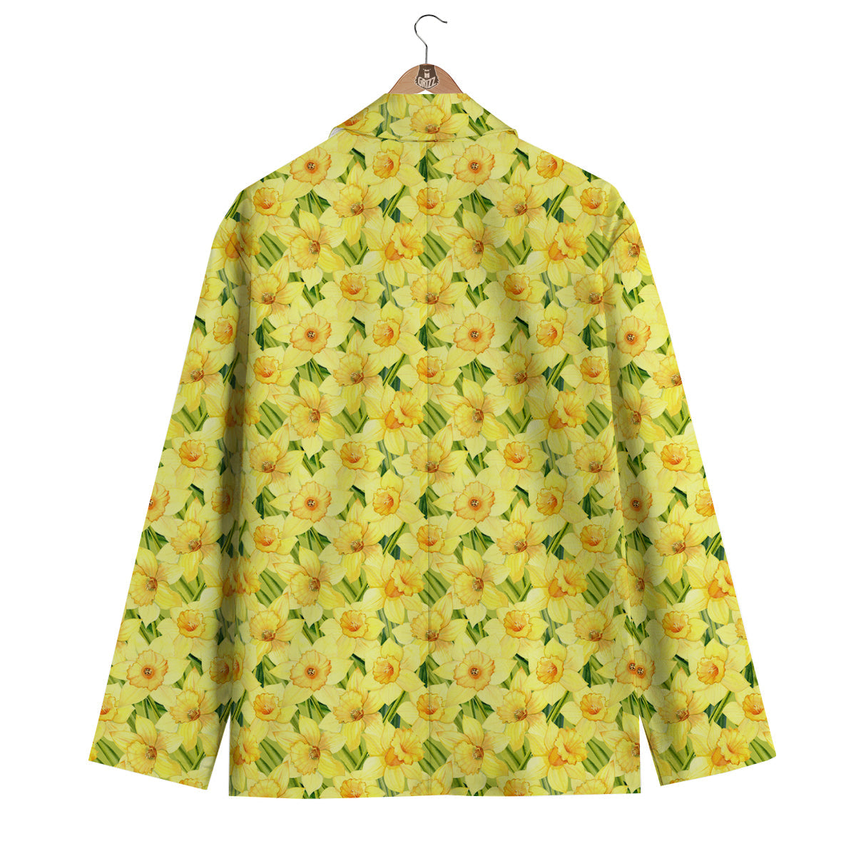 Flower Daffodil Watercolor Print Pattern Men's Blazer-grizzshop