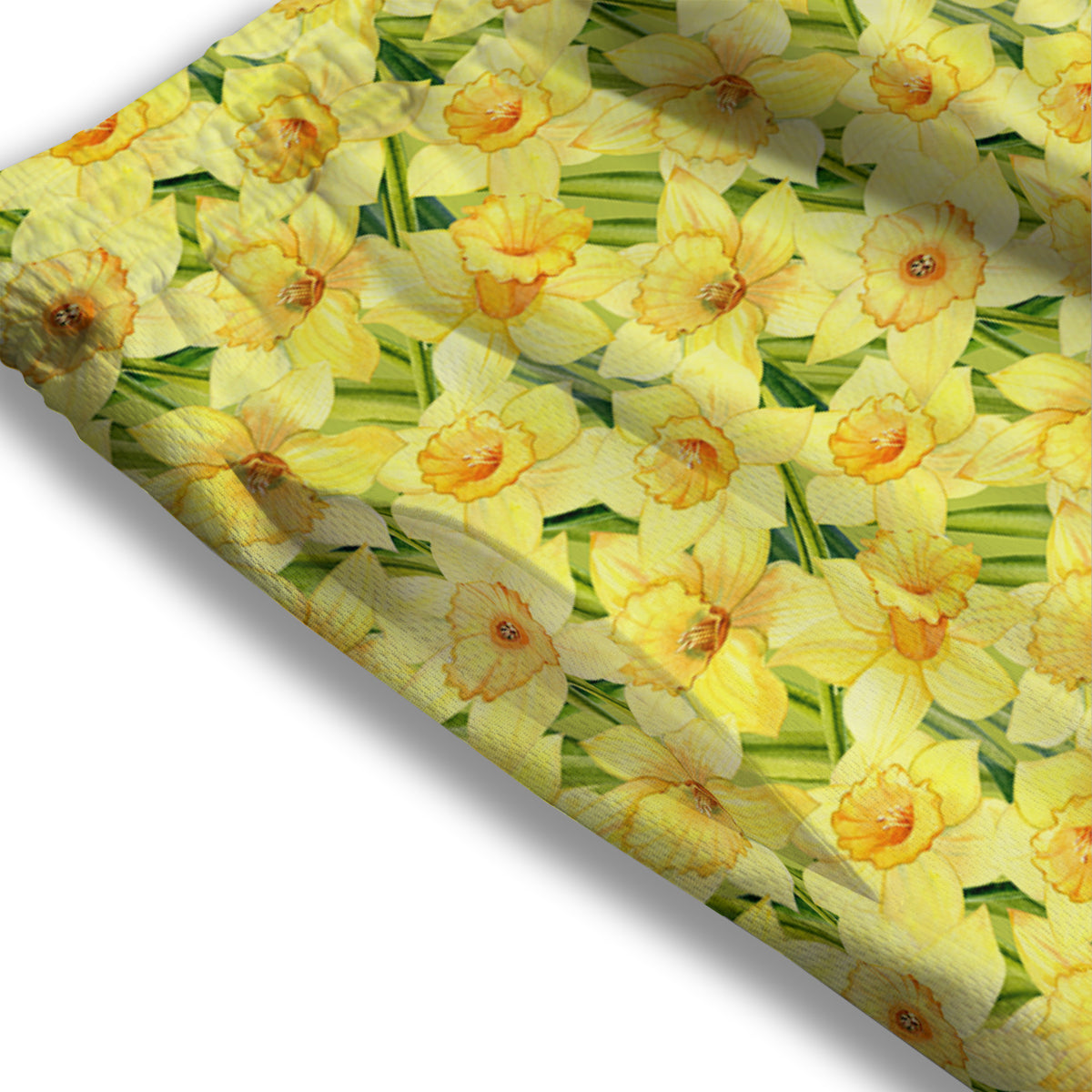 Flower Daffodil Watercolor Print Pattern Mesh Shorts-grizzshop