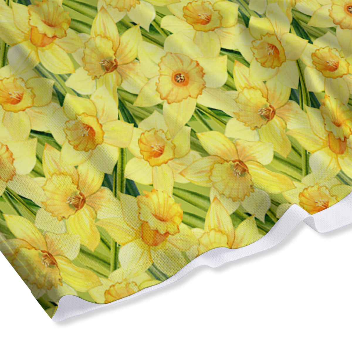 Flower Daffodil Watercolor Print Pattern Mesh Shorts-grizzshop