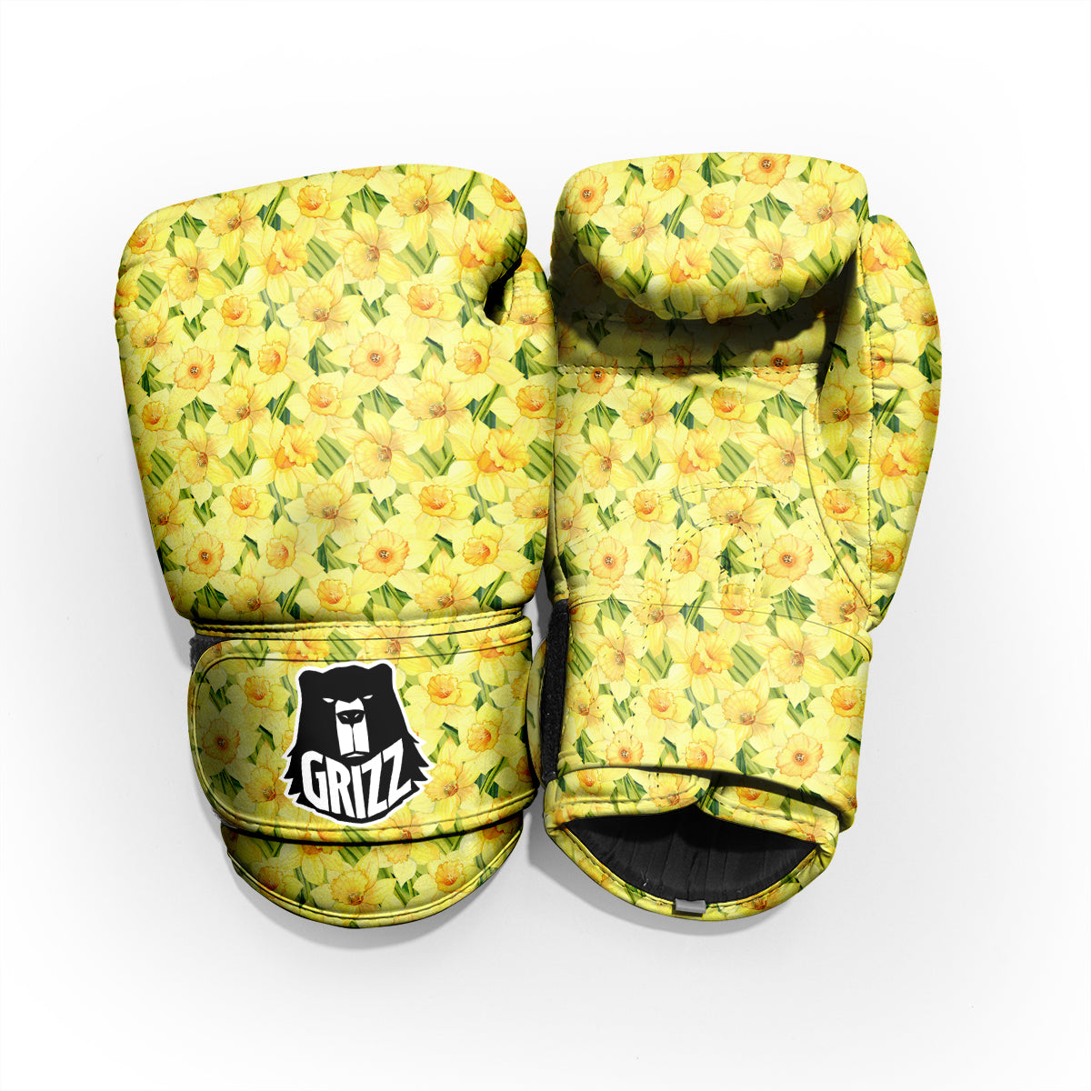 Flower Daffodil Watercolor Print Pattern Sparring Gloves-grizzshop