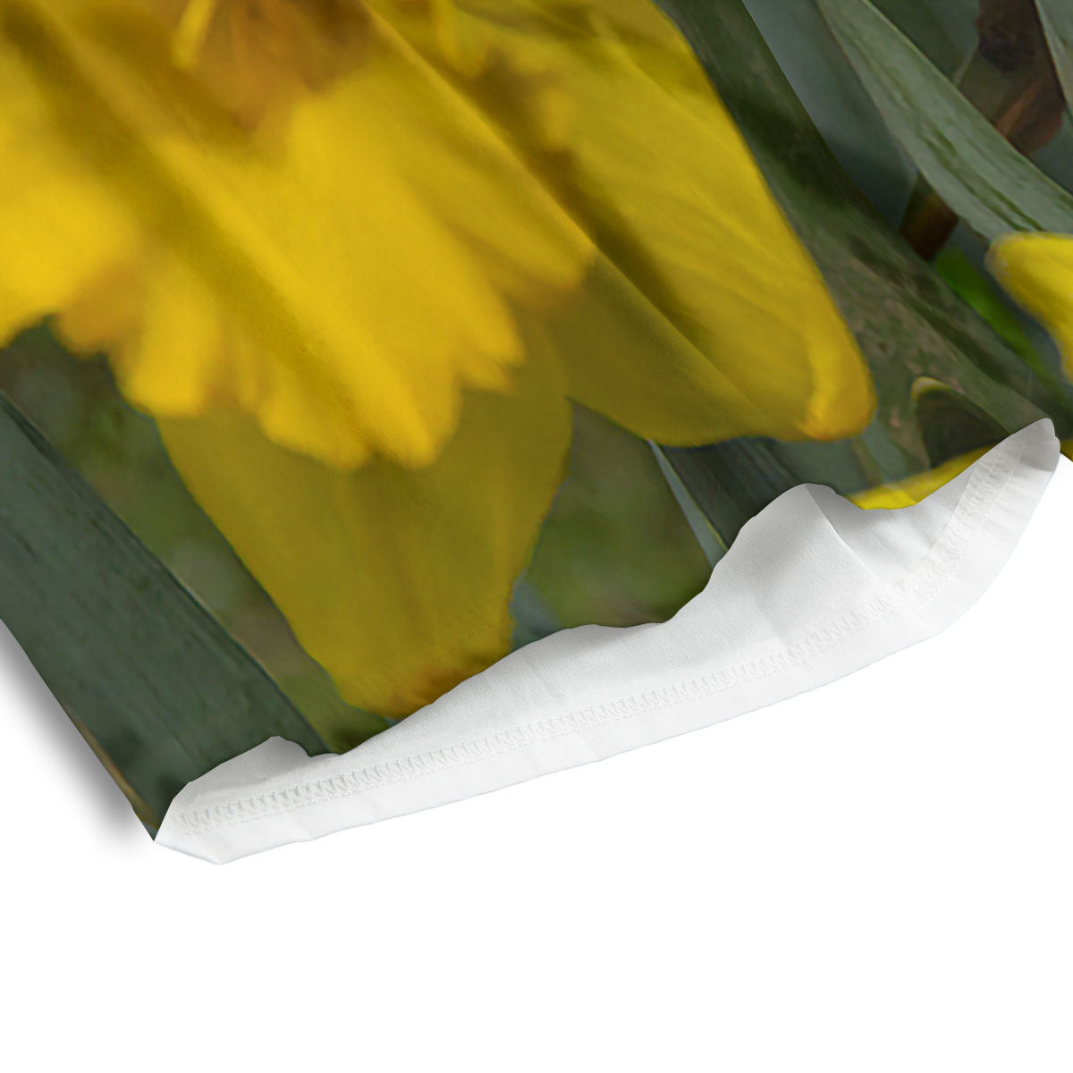 Flower Daffodil Yellow Print Men's Athletic Shorts