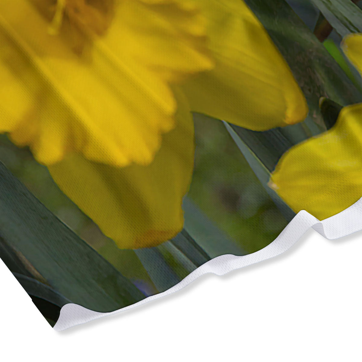 Flower Daffodil Yellow Print Mesh Shorts-grizzshop