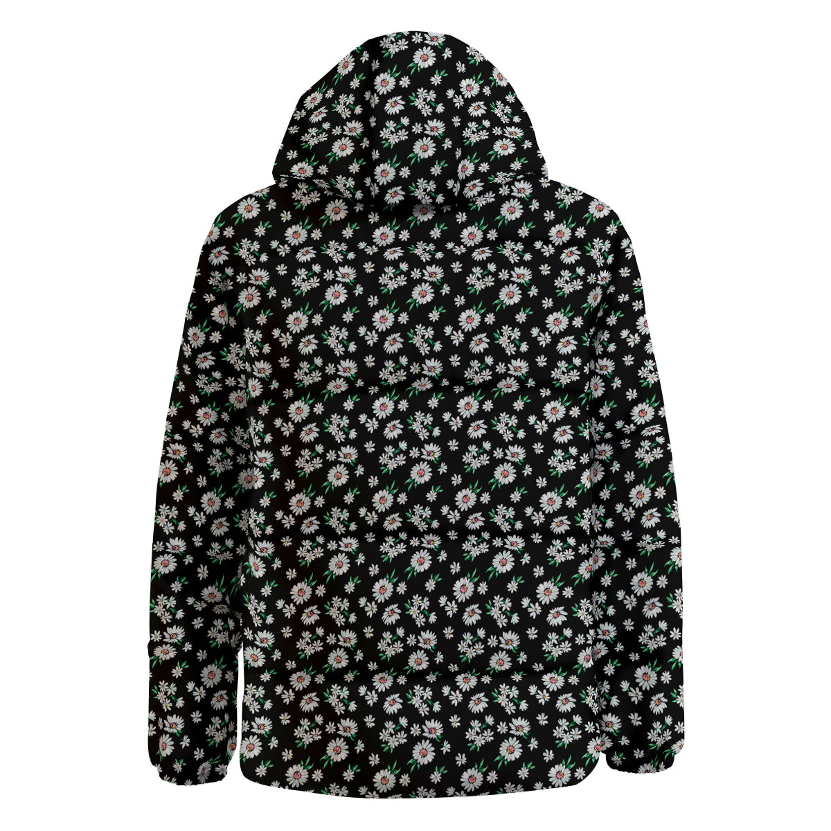 Flower Daisy Print Pattern Down Jacket-grizzshop