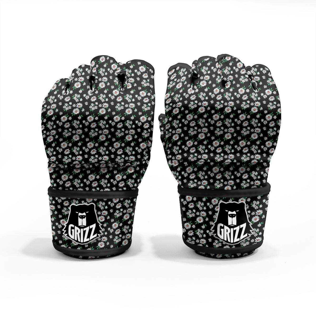 Flower Daisy Print Pattern MMA Gloves-grizzshop